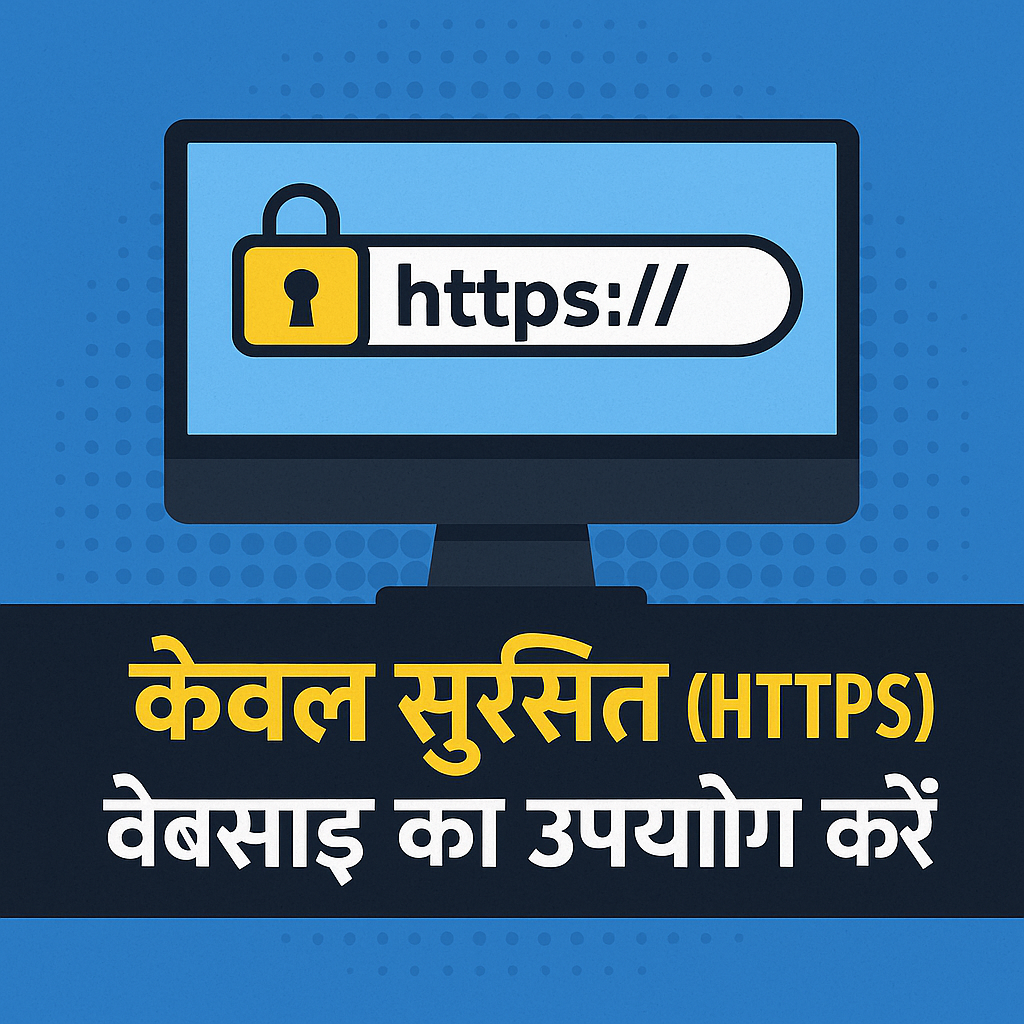 केवल सुरक्षित (HTTPS) वेबसाइट का उपयोग करें